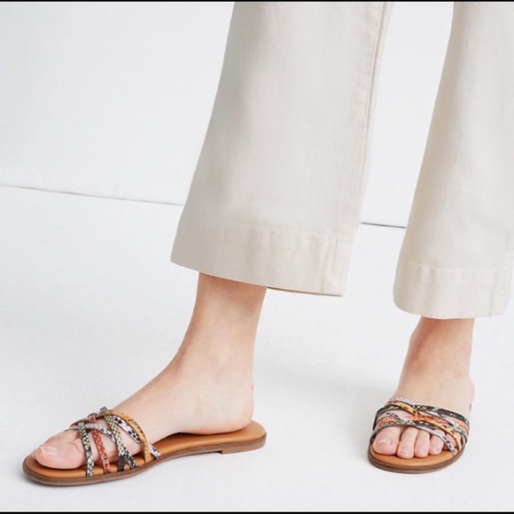NWT Madewell tracie crisscross snake slide sandals - Picture 2 of 5